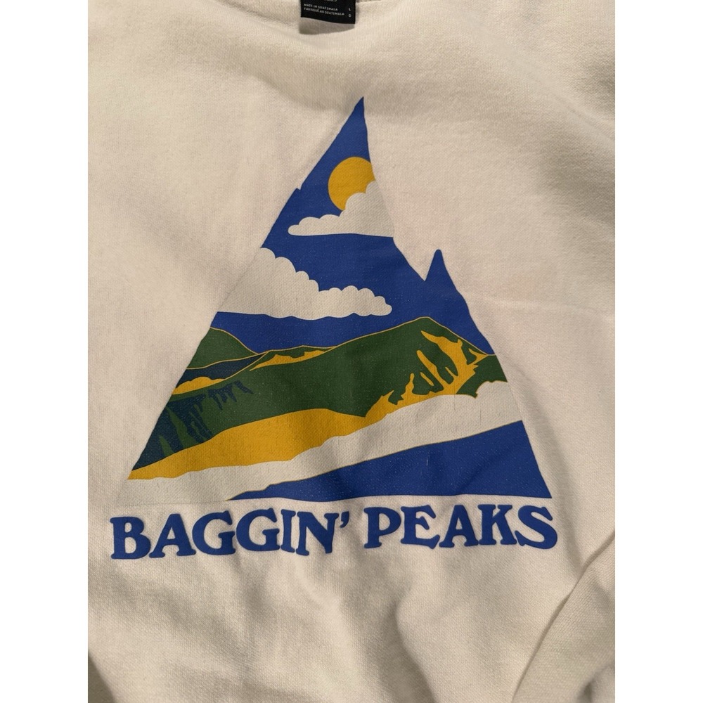 Vintage The North Face "Baggin Peaks" White crewneck sweatshirt size L - Picture 3 of 4